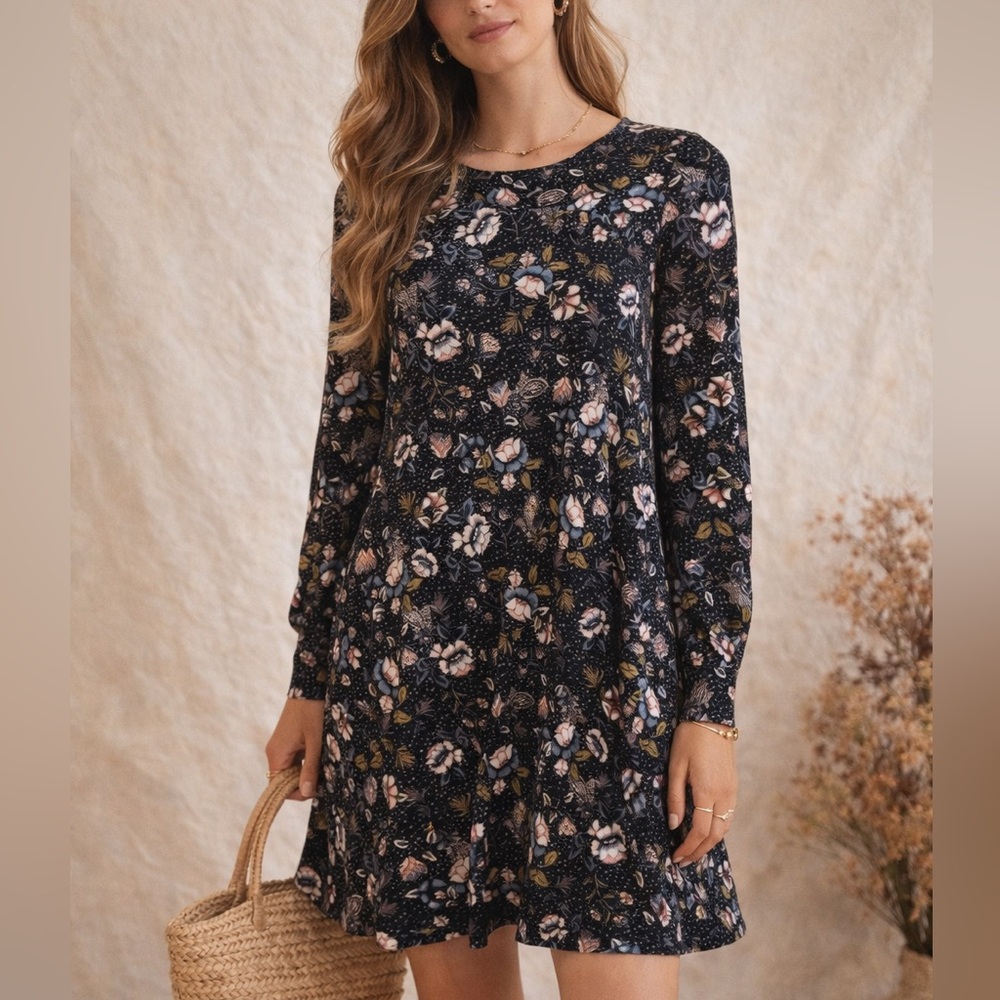 Ann Taylor loft floral meadow swing dress ❤️